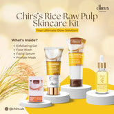 Chirs's  Rice Raw Pulp Skincare Kit - 4PCS